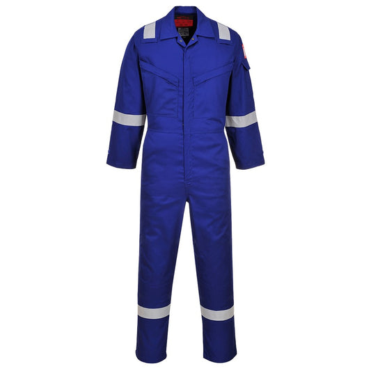 Portwest AF73RBR36 -  sz Regular 36 Araflame Silver Coverall - Royal Blue