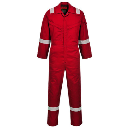 Portwest AF73RER42 -  sz Regular 42 Araflame Silver Coverall - Red