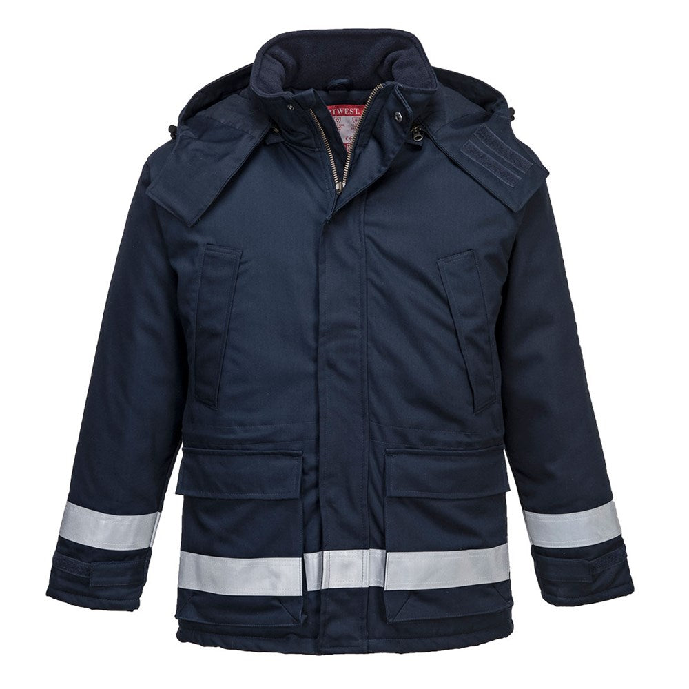 Portwest AF82 -  All Sizes  Araflame Insulated Winter Jacket  - Navy or Orange