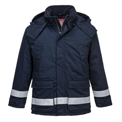 Portwest AF82 -  All Sizes  Araflame Insulated Winter Jacket  - Navy or Orange