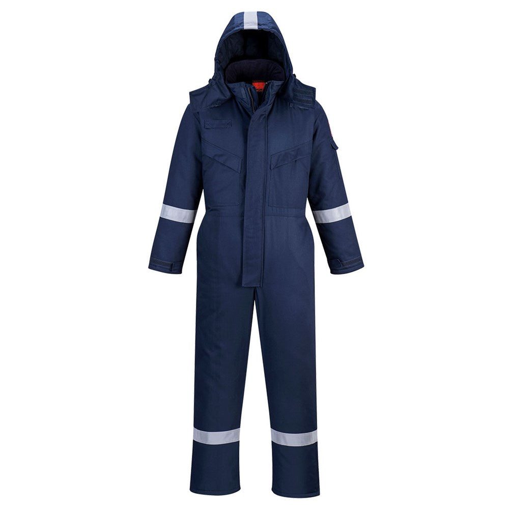 Portwest AF84NARM -  sz M Araflame Insulated Winter Coverall  - Navy