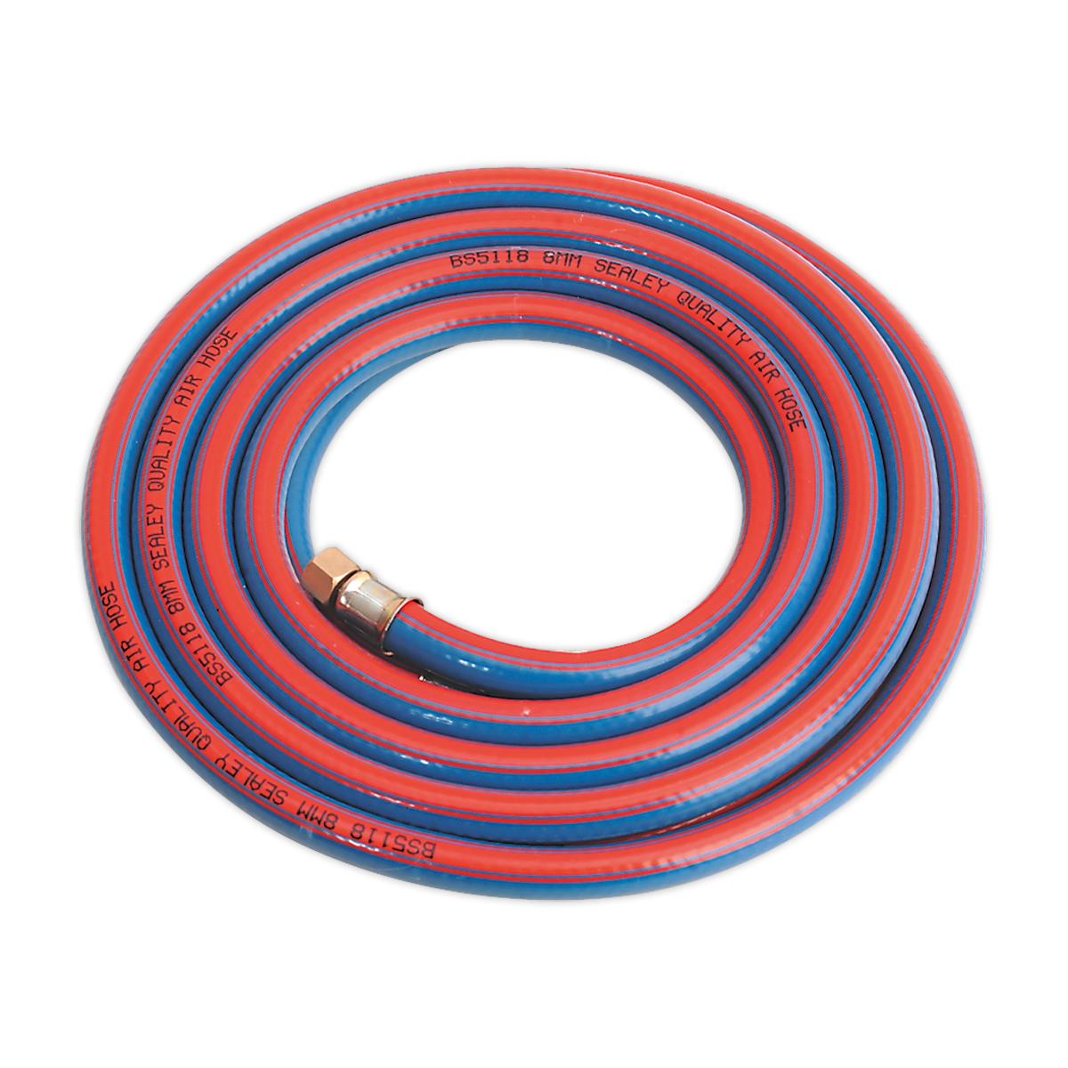 SEALEY - AH5R Air Hose 5m x �8mm with 1/4"BSP Unions Extra-Heavy-Duty