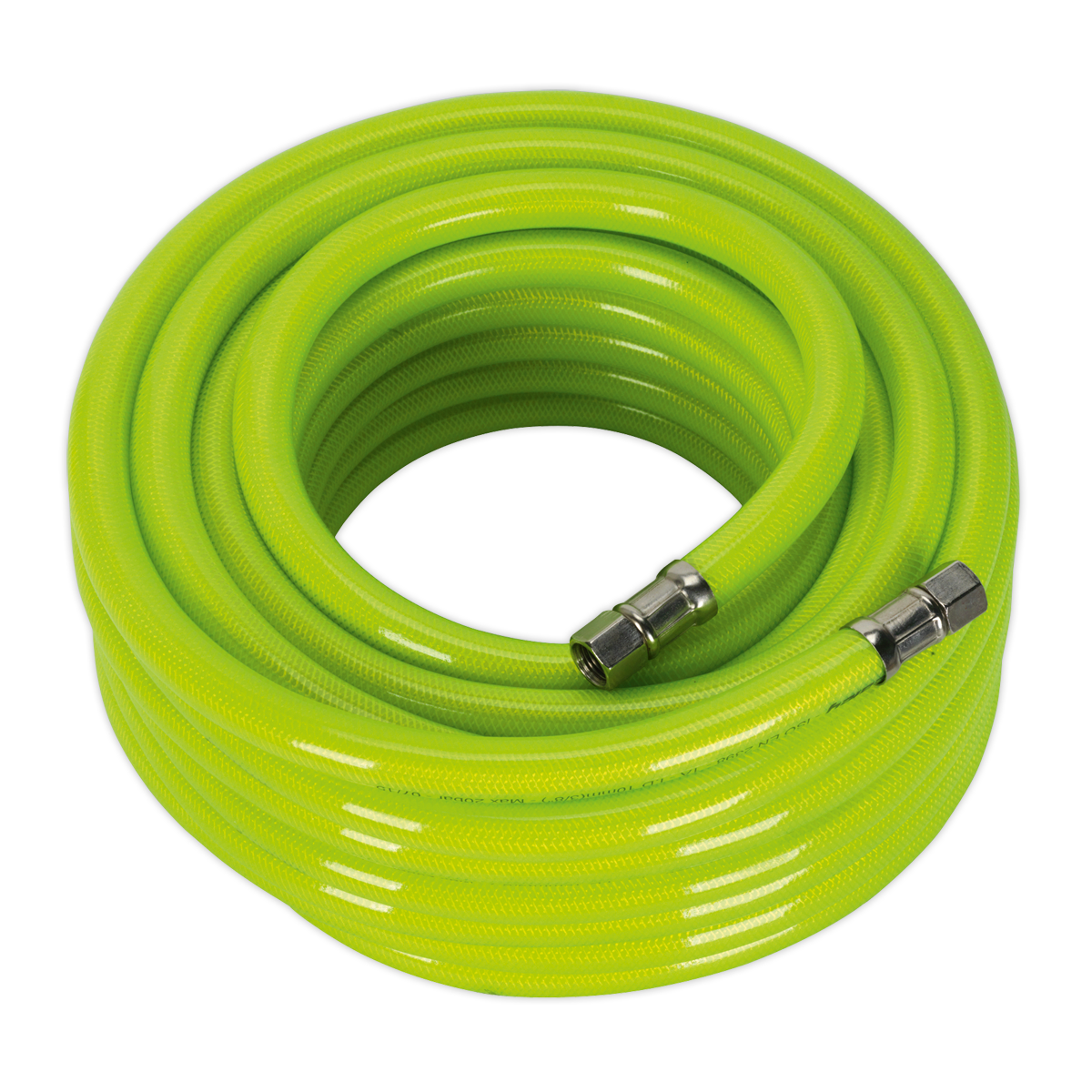 SEALEY - AHFC1538 Air Hose High-Visibility 15m x �10mm with 1/4"BSP Unions