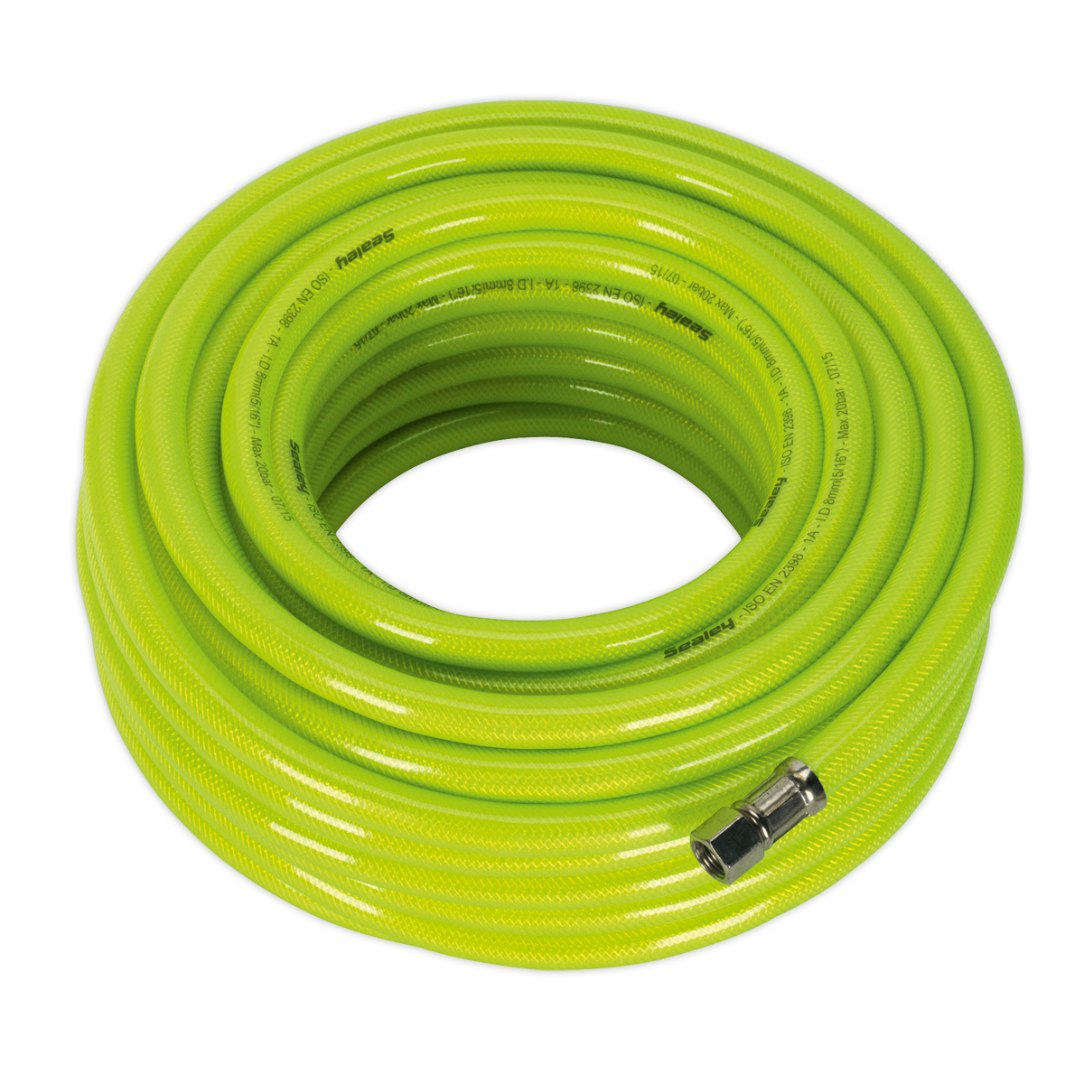 SEALEY - AHFC20 Air Hose High-Visibility 20m x �8mm with 1/4"BSP Unions