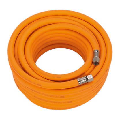 SEALEY - AHHC15 Air Hose 15m x �8mm Hybrid High-Visibility with 1/4"BSP Unions