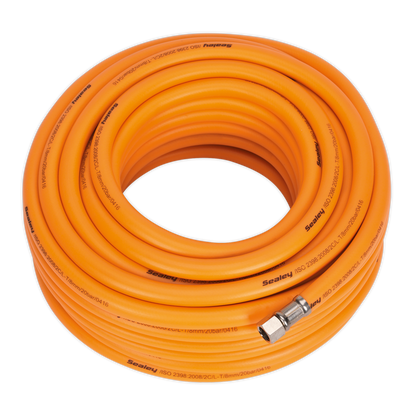 SEALEY - AHHC20 Air Hose 20m x �8mm Hybrid High-Visibility with 1/4"BSP Unions