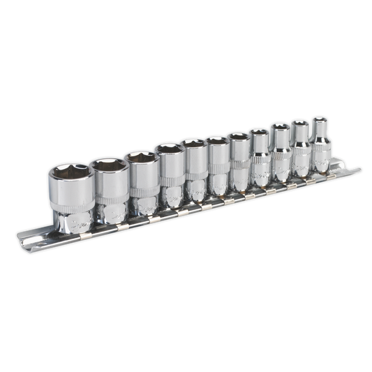 SEALEY - AK2670 Socket Set 11pc 1/4"Sq Drive WallDrive� - Imperial