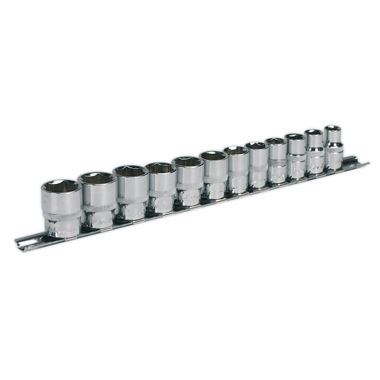 SEALEY - AK2693 Socket Set 12pc 3/8"Sq Drive WallDrive� Metric