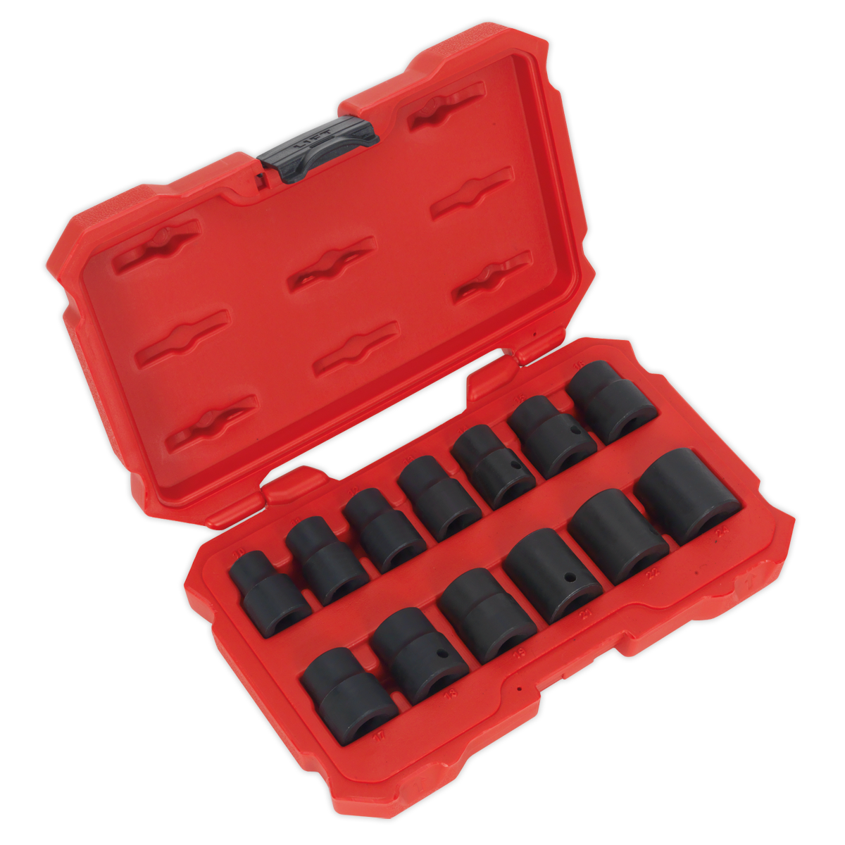 SEALEY - AK5616M Impact Socket Set 13pc 1/2"Sq Drive Lock-On� 6pt Metric