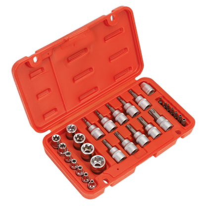 SEALEY - AK6193 TRX-Star* Socket & Security Bit Set 29pc 1/4"Sq & 3/8"Sq Drive