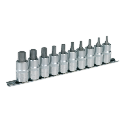 SEALEY - AK6208 TRX-Star* Socket Bit Set 10pc 1/2"Sq Drive