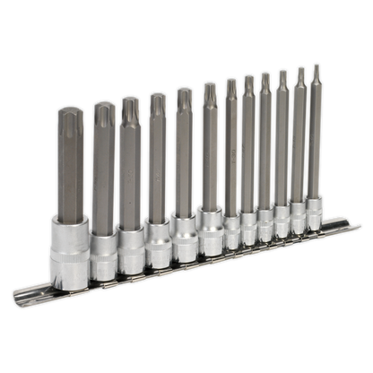 SEALEY - AK6221 TRX-Star* Socket Bit Set 12pc 1/4", 3/8" & 1/2"Sq Drive 100mm