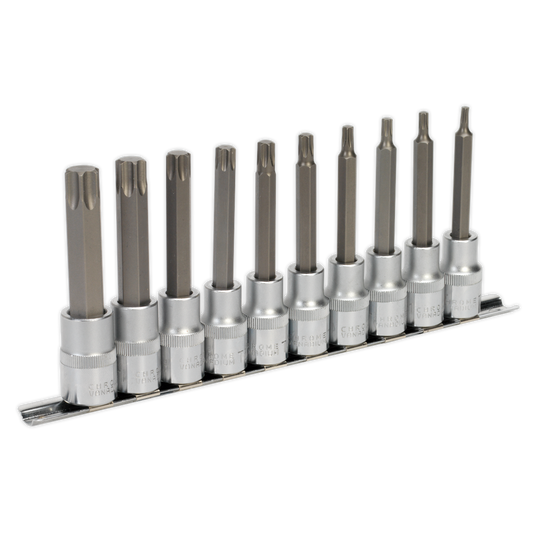 SEALEY - AK6237 TRX-Star* Socket Bit Set 10pc 1/2"Sq Drive 100mm