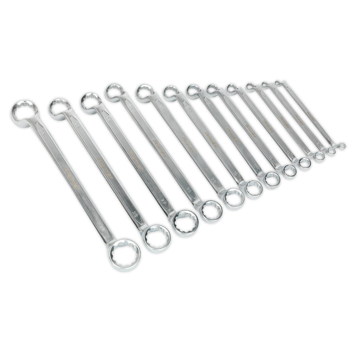 SEALEY - AK6328 Offset Double End Ring Spanner Set 12pc Metric