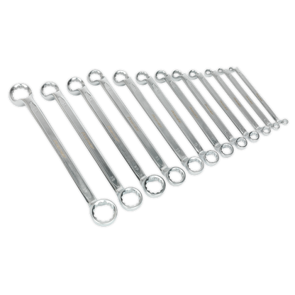 SEALEY - AK6328 Offset Double End Ring Spanner Set 12pc Metric