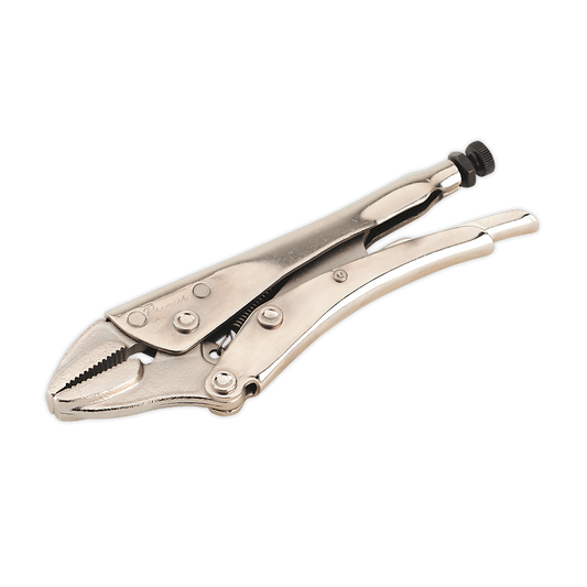 SEALEY - AK6822 Locking Pliers Straight Jaws 185mm 0-30mm Capacity