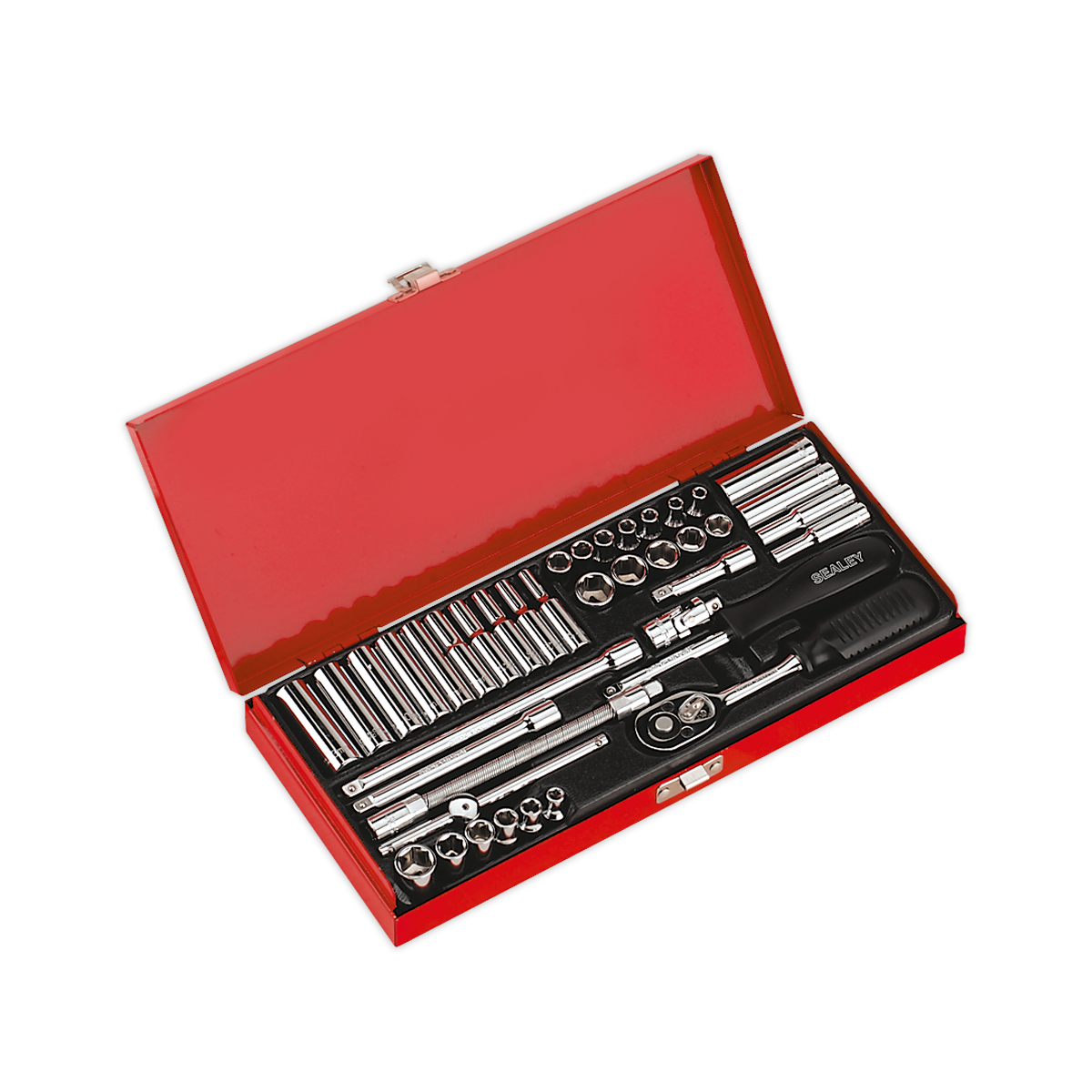 SEALEY - AK690 Socket Set 41pc 1/4"Sq Drive 6pt WallDrive� - Metric/Imperial