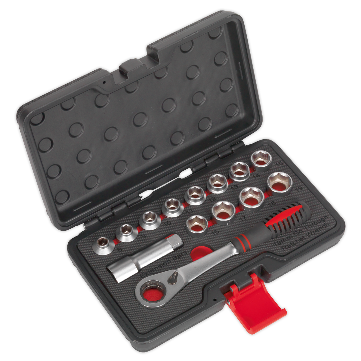 SEALEY - AK6926 Socket Set 14pc Go-Through Low Profile WallDrive� Metric