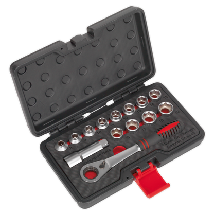 SEALEY - AK6926 Socket Set 14pc Go-Through Low Profile WallDrive� Metric