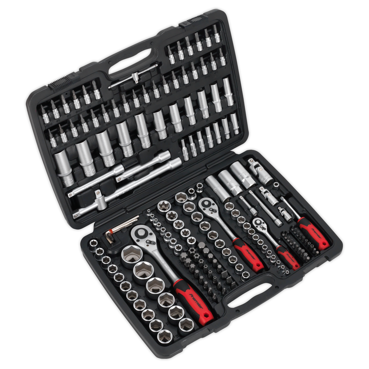 SEALEY - AK7955EU Socket Set 172pc 1/4", 3/8" & 1/2"Sq Drive 6pt WallDrive® Metric