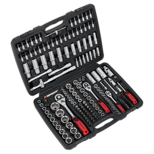 SEALEY - AK7955EU Socket Set 172pc 1/4", 3/8" & 1/2"Sq Drive 6pt WallDrive® Metric