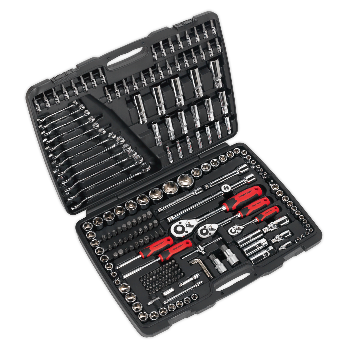 SEALEY - AK7956 Socket Set 216pc 1/4", 3/8" & 1/2"Sq Drive 6pt WallDrive® Metric