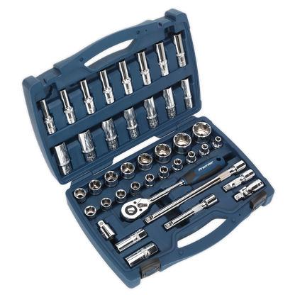 SEALEY - AK8993 Socket Set 41pc 1/2"Sq Drive WallDrive® Metric