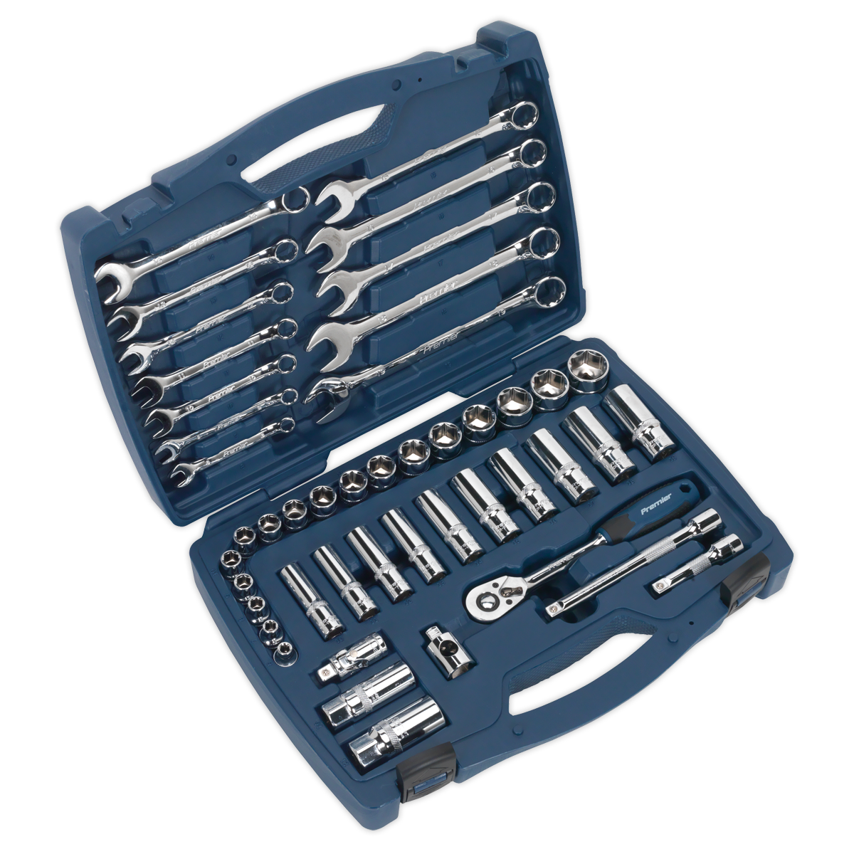 SEALEY - AK8996 Socket & Spanner Set 46pc 3/8"Sq Drive WallDrive® Metric