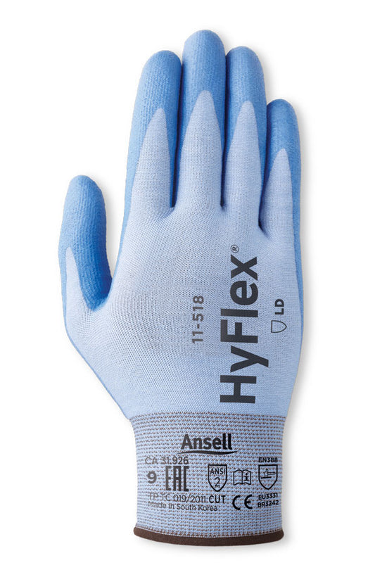 ANSELL HYFLEX 11-518 GLOVE BLUE L