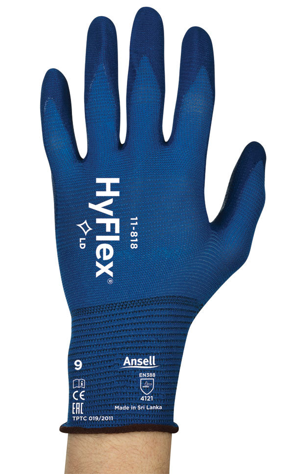 Ansell - ANSELL HYFLEX 11-818 GLOVE SZ 08 (M) - Blue