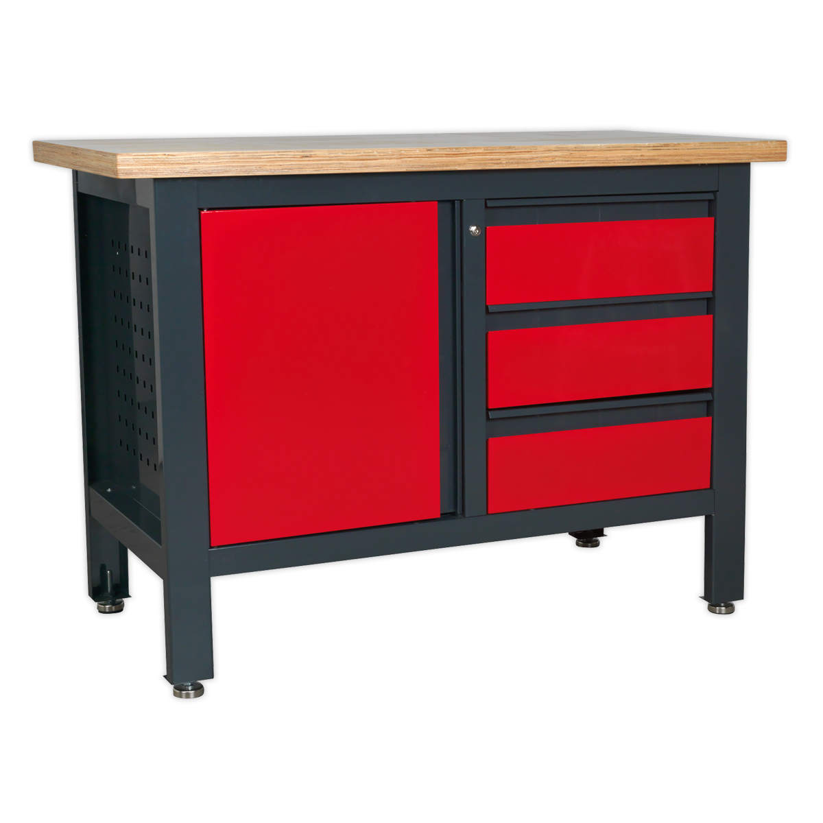 SEALEY - AP1372B Workstation with 3 Drawers & Cupboard