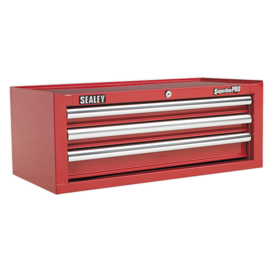 SEALEY - AP33339 Mid-Box 3 Drawer with Ball Bearing Slides - Red