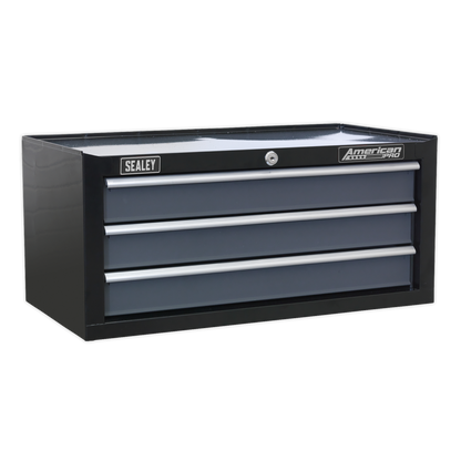 SEALEY - AP3503TB Mid-Box 3 Drawer with Ball Bearing Slides - Black/Grey