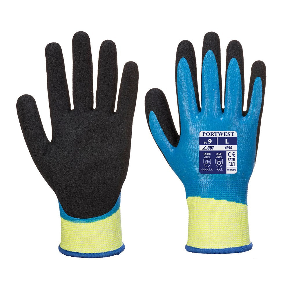 Portwest AP50B8RS -  sz S Aqua Cut Pro Glove - Blue/Black