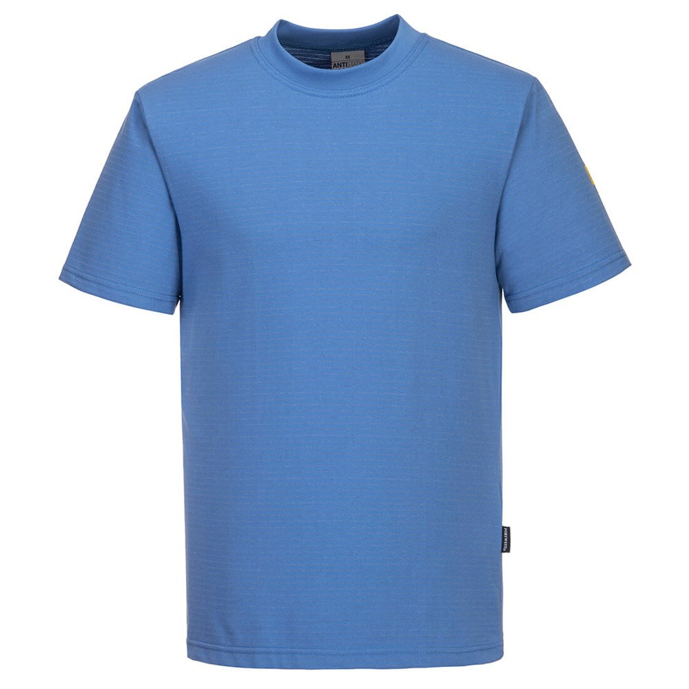 Portwest AS20HBRM -  sz M Anti-Static ESD T-Shirt Workwear - Hospital Blue