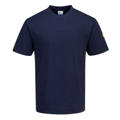 Portwest AS20NARXL -  sz XL Anti-Static ESD T-Shirt Workwear - Navy
