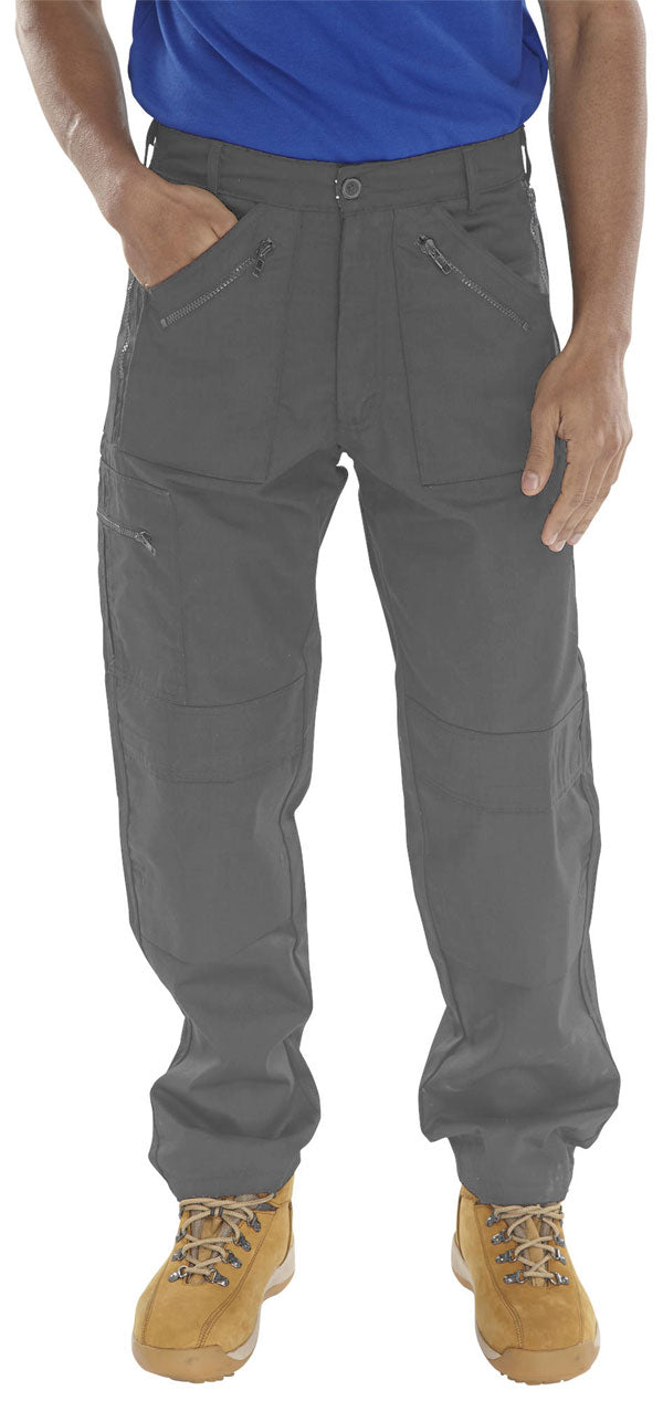 BEESWIFT ACTION WORK TROUSERS GREY 48T