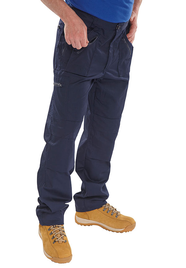 BEESWIFT ACTION WORK TROUSERS NAVY BLUE 36
