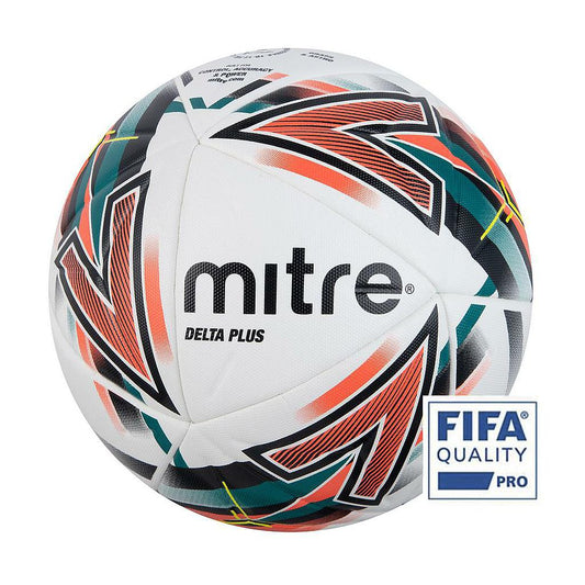 Mitre Delta Plus Ball White/Black/Orange/Green 4