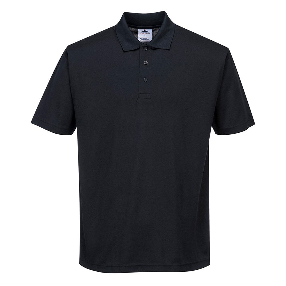 Portwest B185BKRXXL -  sz 2XL Terni Polo Shirt Workwear - Black