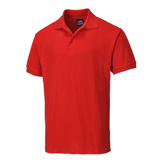 Portwest B210 - Red Sz L Naples Polo Shirt Workwear Corporate Wear