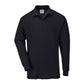 Portwest B212BKRM -  sz M Genoa Long Sleeved Polo Shirt Workwear - Black