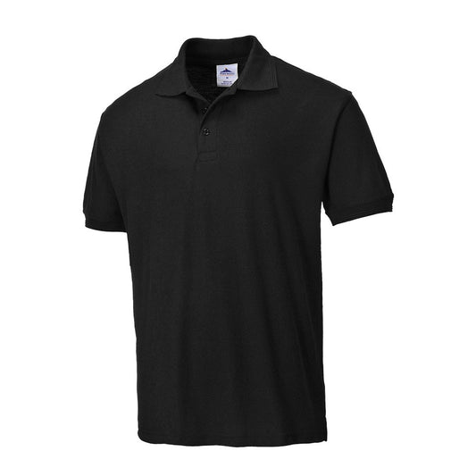 Portwest B220 - Verona Cotton Polo Shirt Workwear- Black White Navy