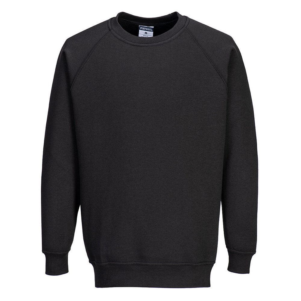 Portwest B300BKRM -  sz M Roma Sweatshirt - Black