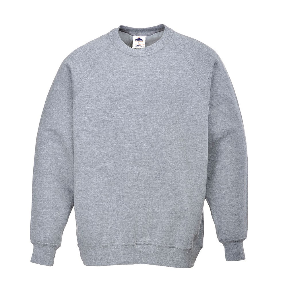 Portwest B300HGRS -  sz S Roma Sweatshirt - Heather Grey