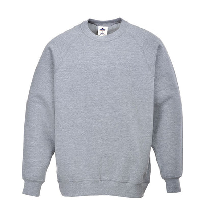 Portwest B300HGRS -  sz S Roma Sweatshirt - Heather Grey