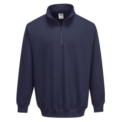 Portwest B309NARXXXL -  sz 3XL Sorrento Zip Neck Sweatshirt - Navy