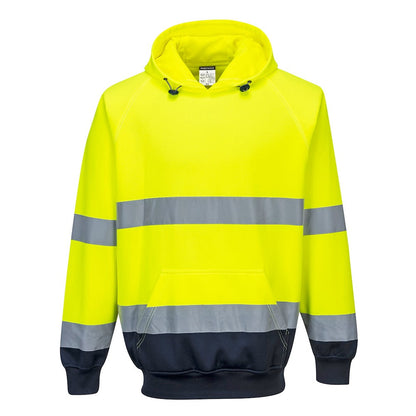 Portwest B316YNRXXXL -  sz 3XL Two-Tone Hooded Sweatshirt - Yellow/Navy
