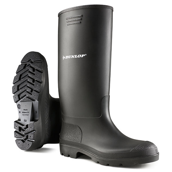 DUNLOP PRICEMASTER NON-SAFETY WELLINGTONS BLACK 12