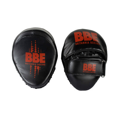 BBE Boxing Curved Hook & Jab Pads - One Size - Black/Red